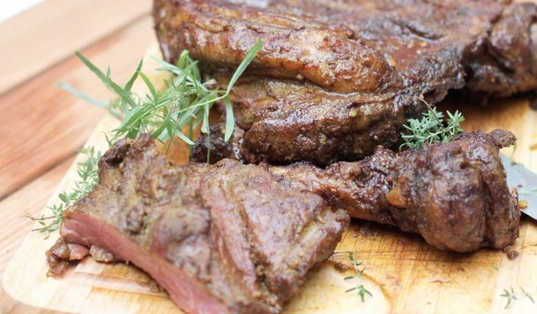 MINTY LAMB LEG STEAKS